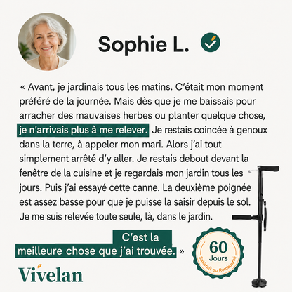 La canne d'appui Vivelan