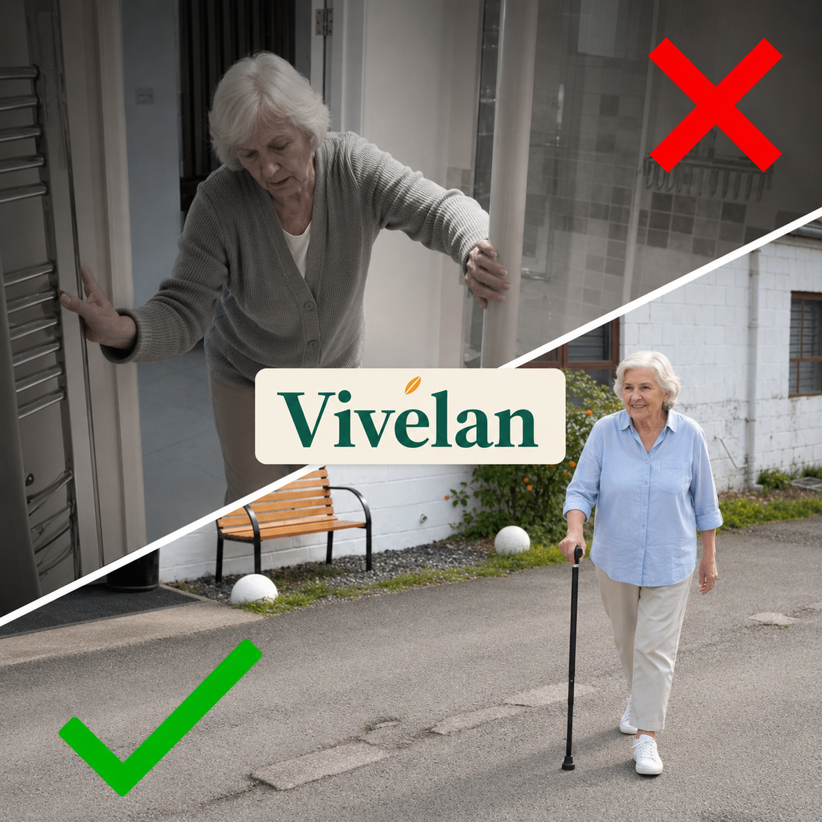 La canne d'appui Vivelan